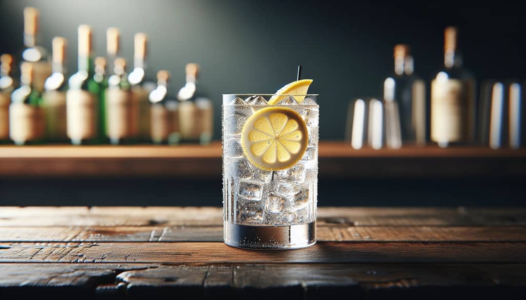 historic gin punch in collins glass